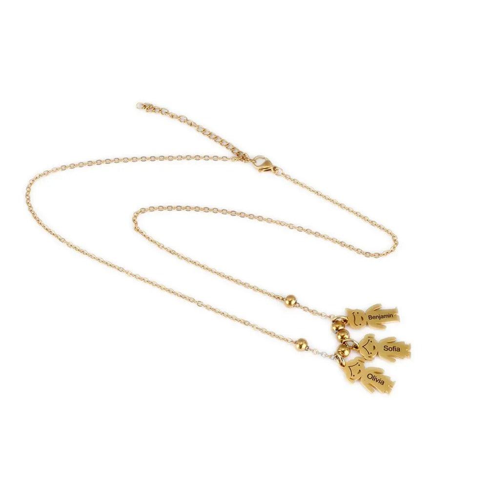 Colar Meus Filhos Personalizado - Aço Inox Banhado
