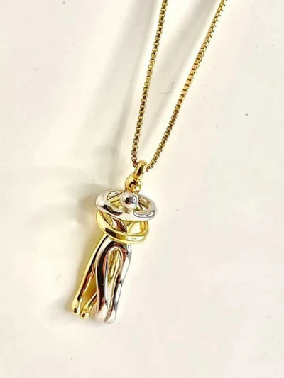 Colar Abraço Eterno - Aço Inox Banhado