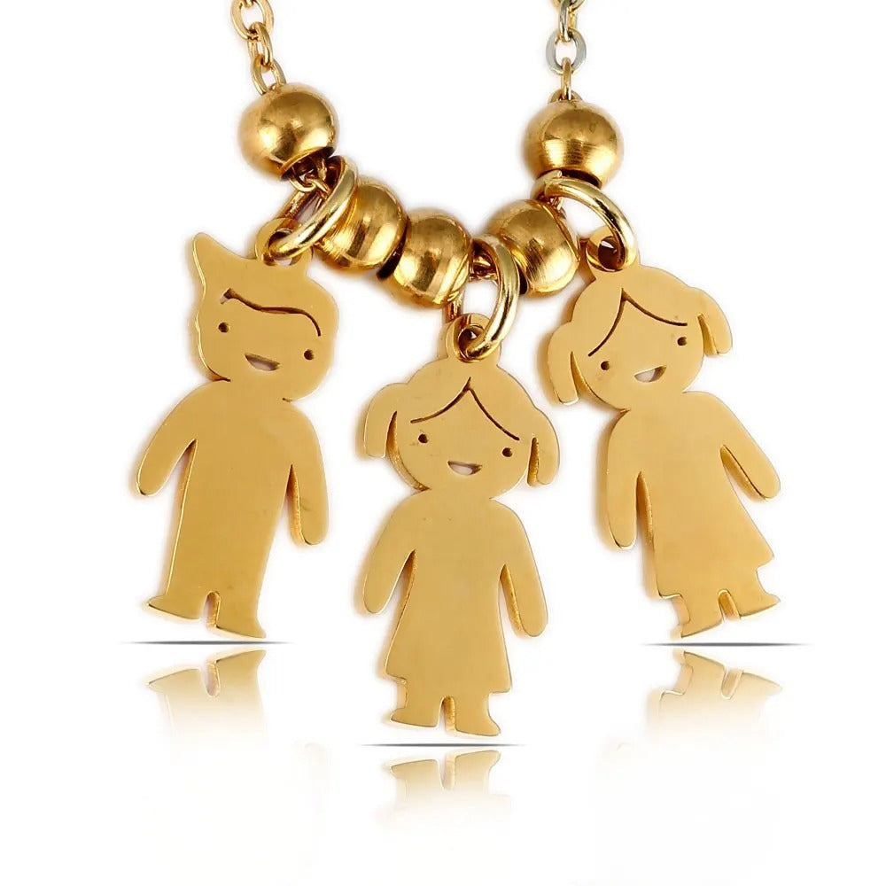 Colar Meus Filhos Personalizado - Aço Inox Banhado
