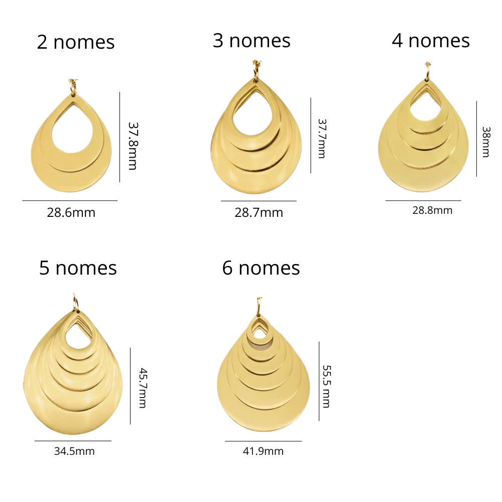 Colar Gota de Amor Personalizado - Aço Inox Banhado