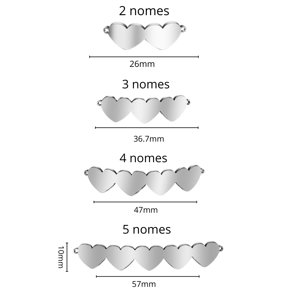 Colar Meus Corações Personalizado Aço Inoxidável Banhado