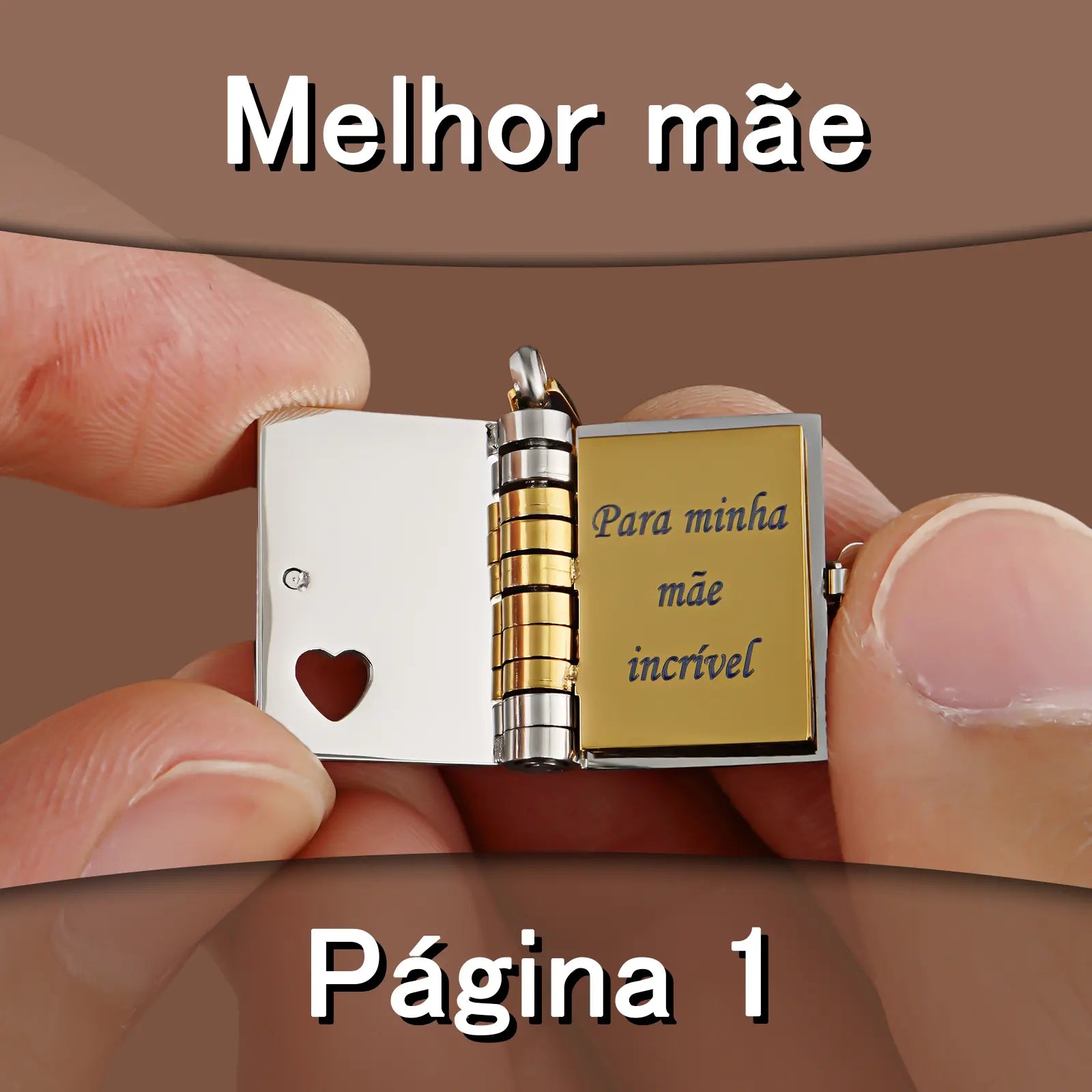 Colar Livro Pingente Melhor Mãe Presente