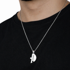 Colar Quebra Cabeça Personalizado - Aço Inox Banhado