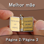Colar Livro Pingente Melhor Mãe Presente