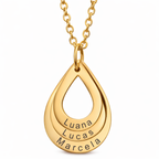 Colar Gota de Amor Personalizado - Aço Inox Banhado