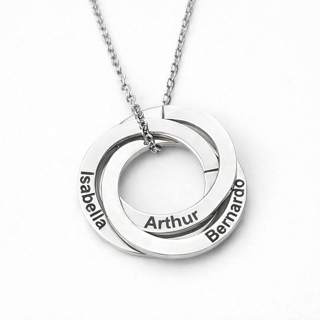 Colar Espiral Personalizado - Aço Inox Banhado