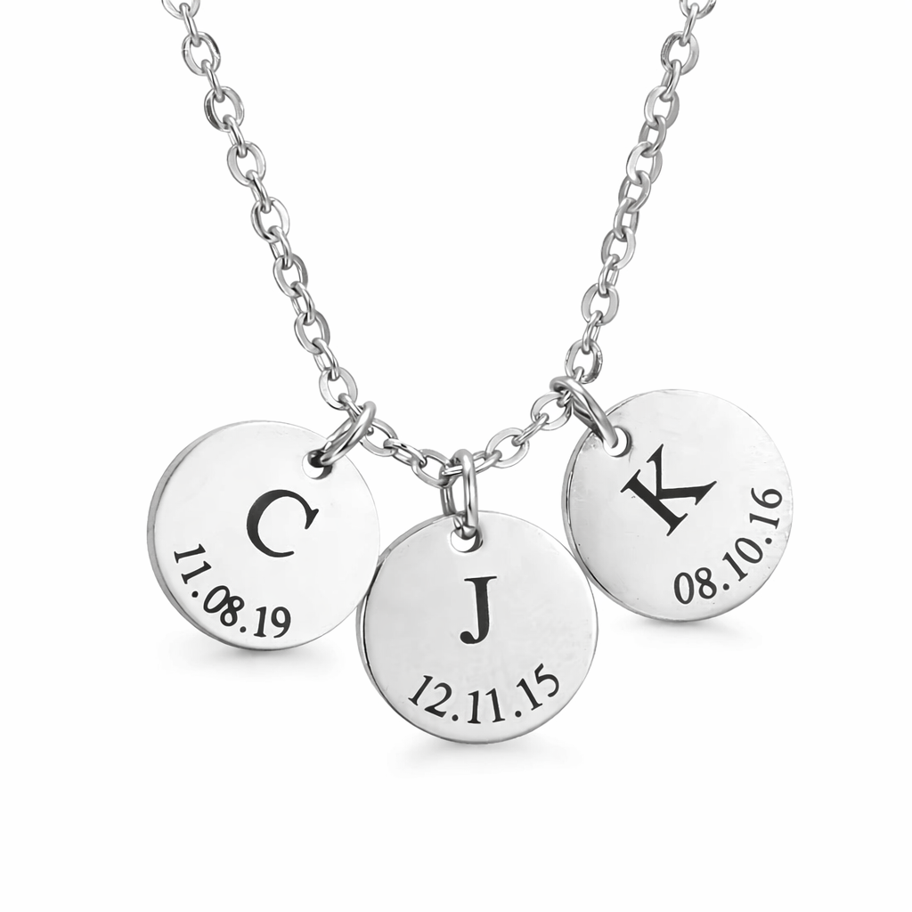 Colar Iniciais Personalizado - Aço Inox Banhado