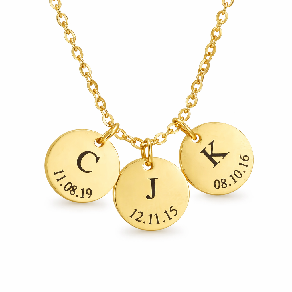 Colar Iniciais Personalizado - Aço Inox Banhado