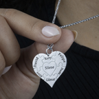 Colar Coração de Mãe Personalizado - Aço Inox Banhado