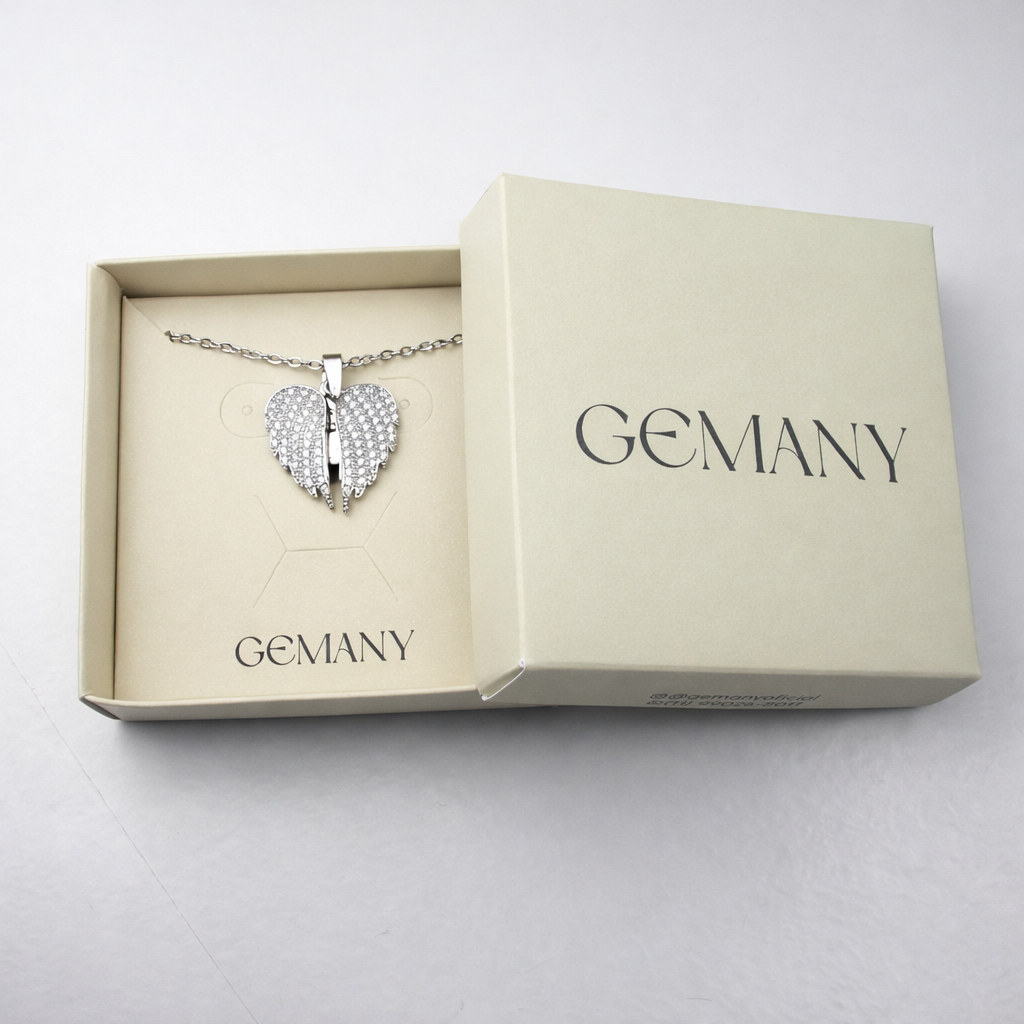 Colar Asas de Anjo Personalizado - Aço Inox Banhado