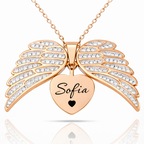 Colar Asas de Anjo Personalizado - Aço Inox Banhado