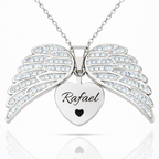 Colar Asas de Anjo Personalizado - Aço Inox Banhado