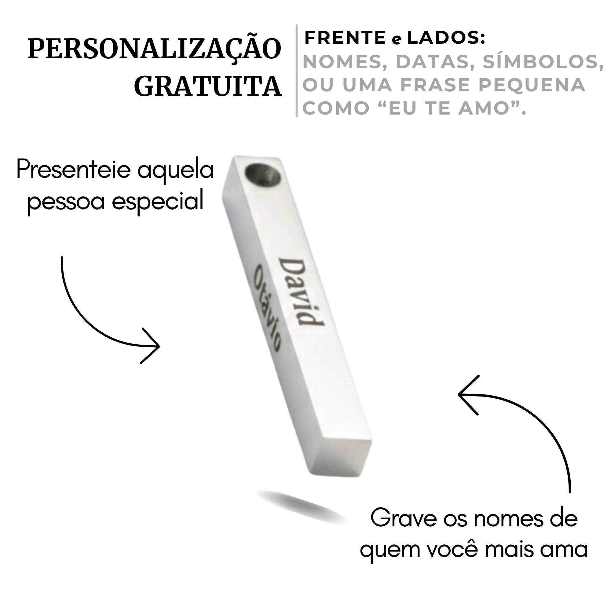 Colar 4d Personalizado - Aço Inox Banhado