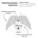 Colar Asas de Anjo Personalizado - Aço Inox Banhado