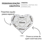 Colar Coração de Mãe Personalizado - Aço Inox Banhado