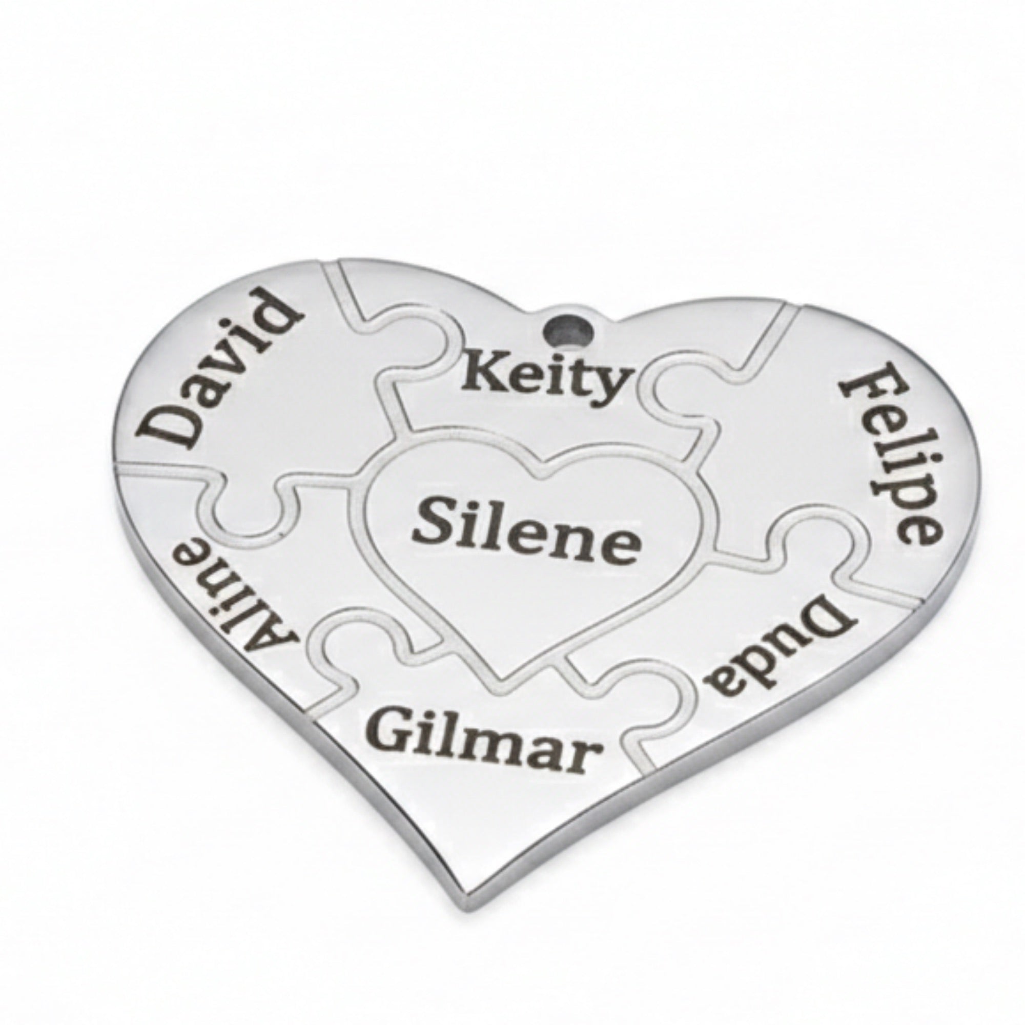 Colar Coração de Mãe Personalizado - Aço Inox Banhado