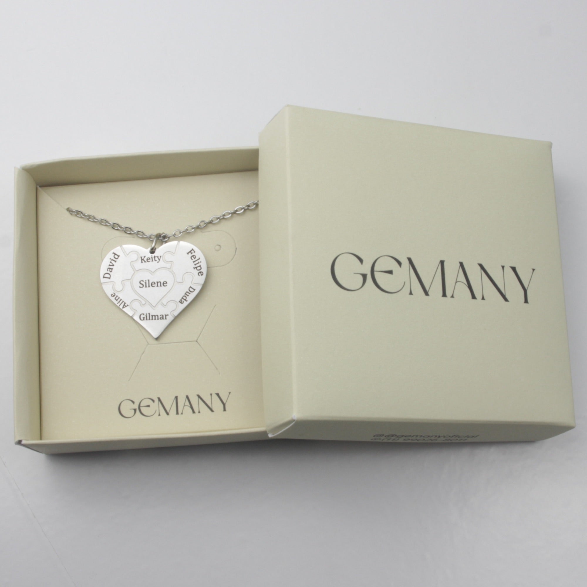 Colar Coração de Mãe Personalizado - Aço Inox Banhado