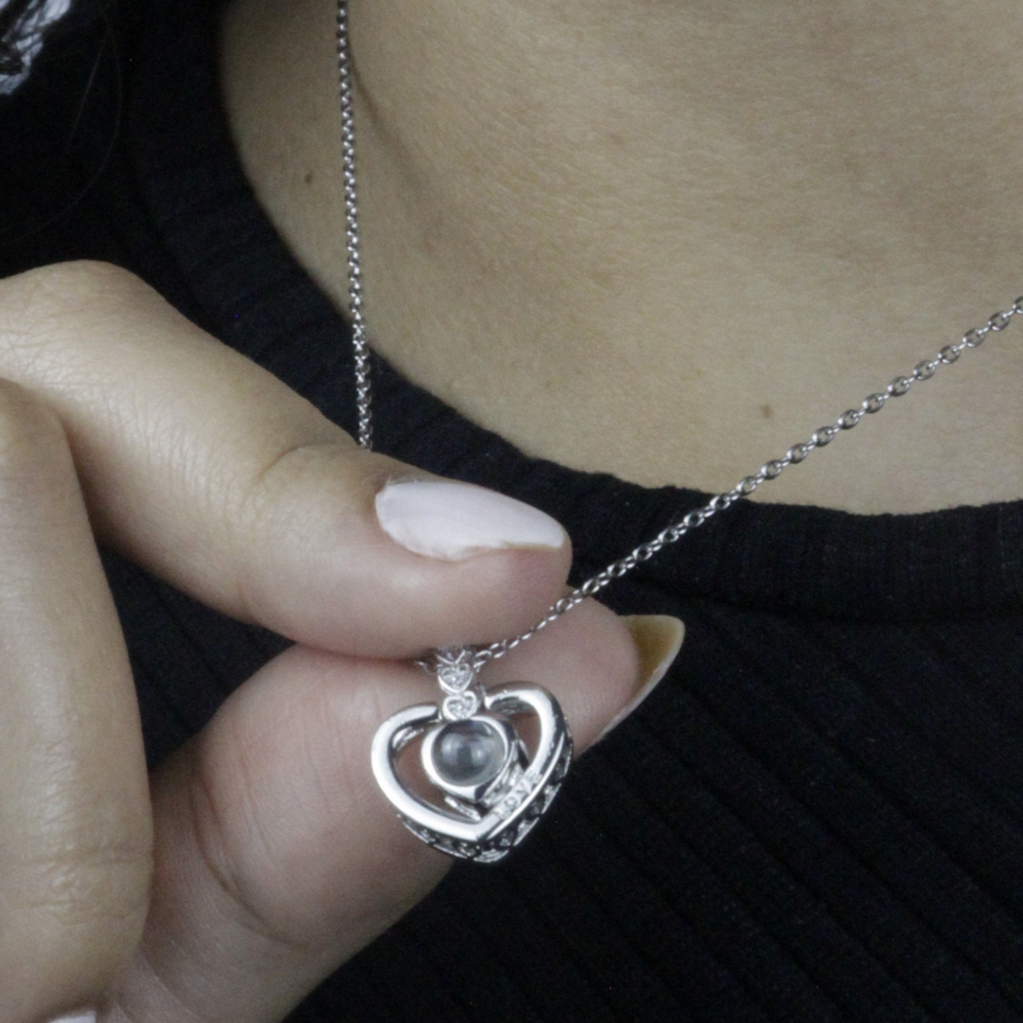 Colar Eu te Amo + Caixinha Com Rosa - Aço Inox Banhado