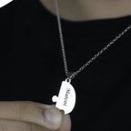 Colar Quebra Cabeça Personalizado - Aço Inox Banhado