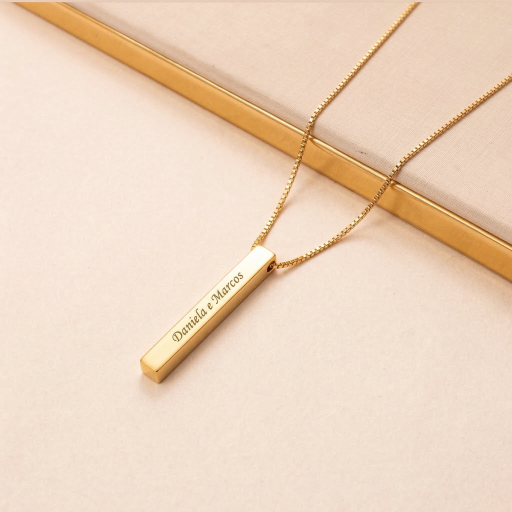 Colar 4d Personalizado - Aço Inox Banhado