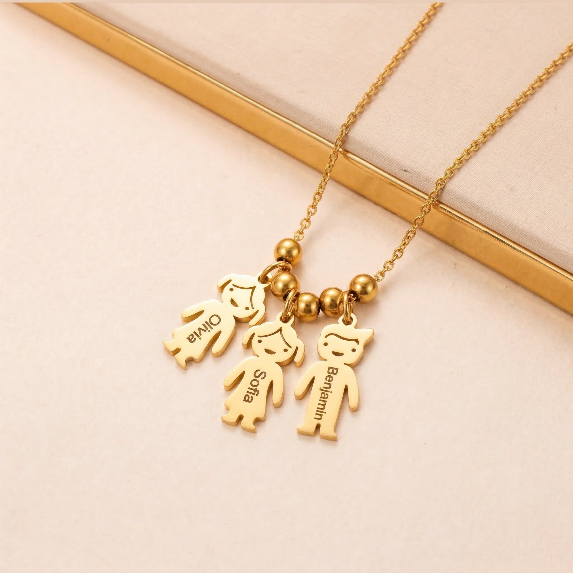 Colar Meus Filhos Personalizado - Aço Inox Banhado