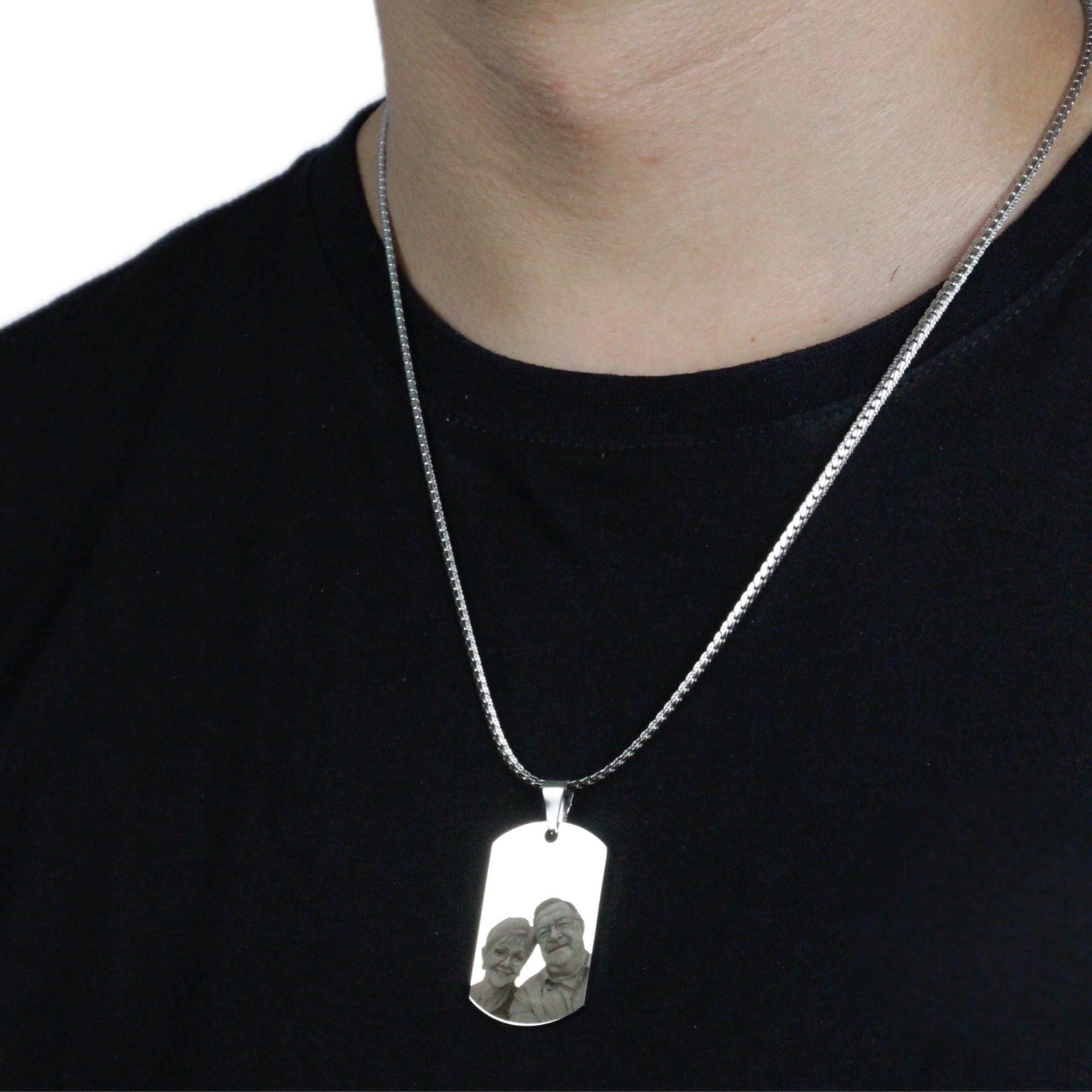 Colar Tag Exército Família Personalizado - Aço Inox Banhado