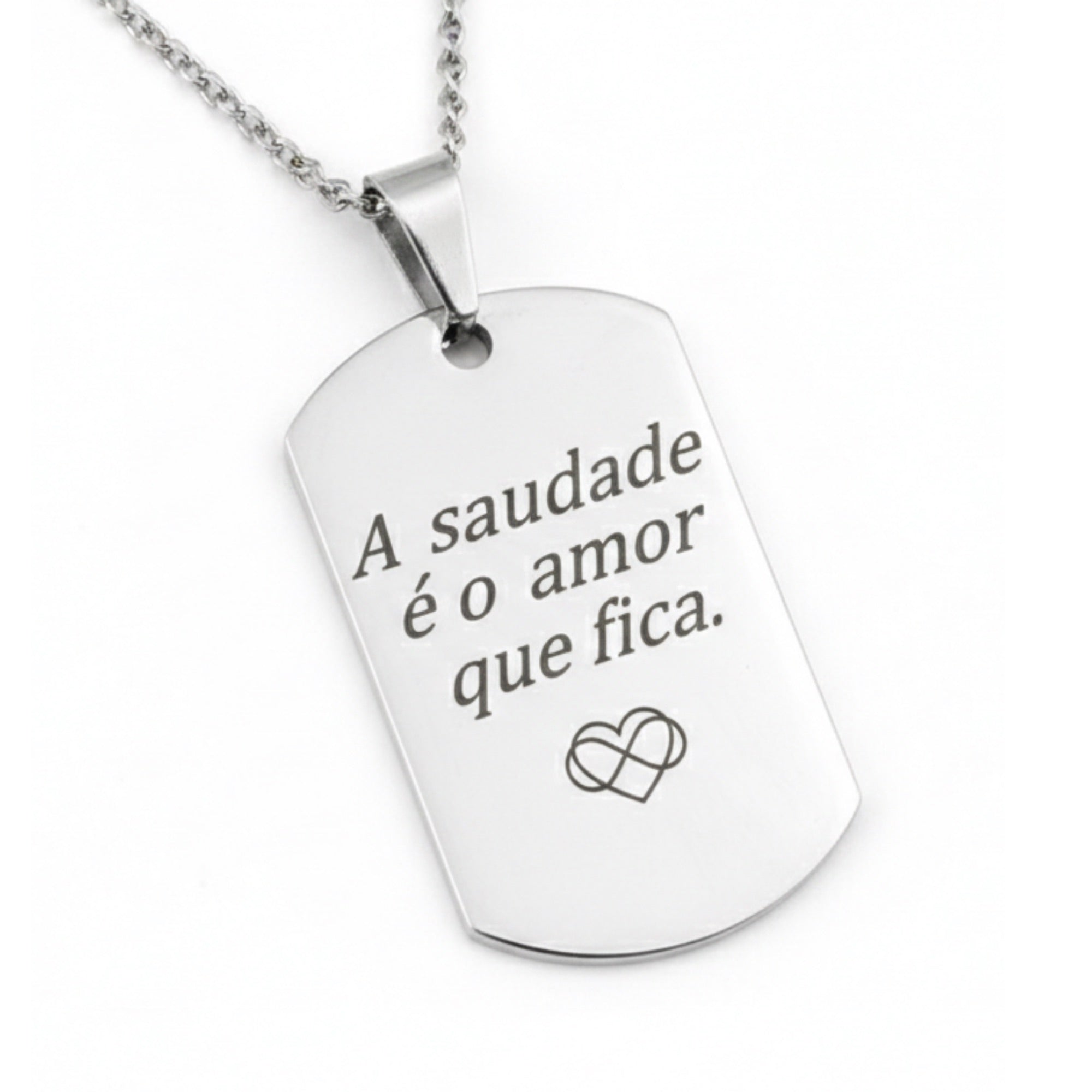 Colar Tag Exército Família Personalizado - Aço Inox Banhado