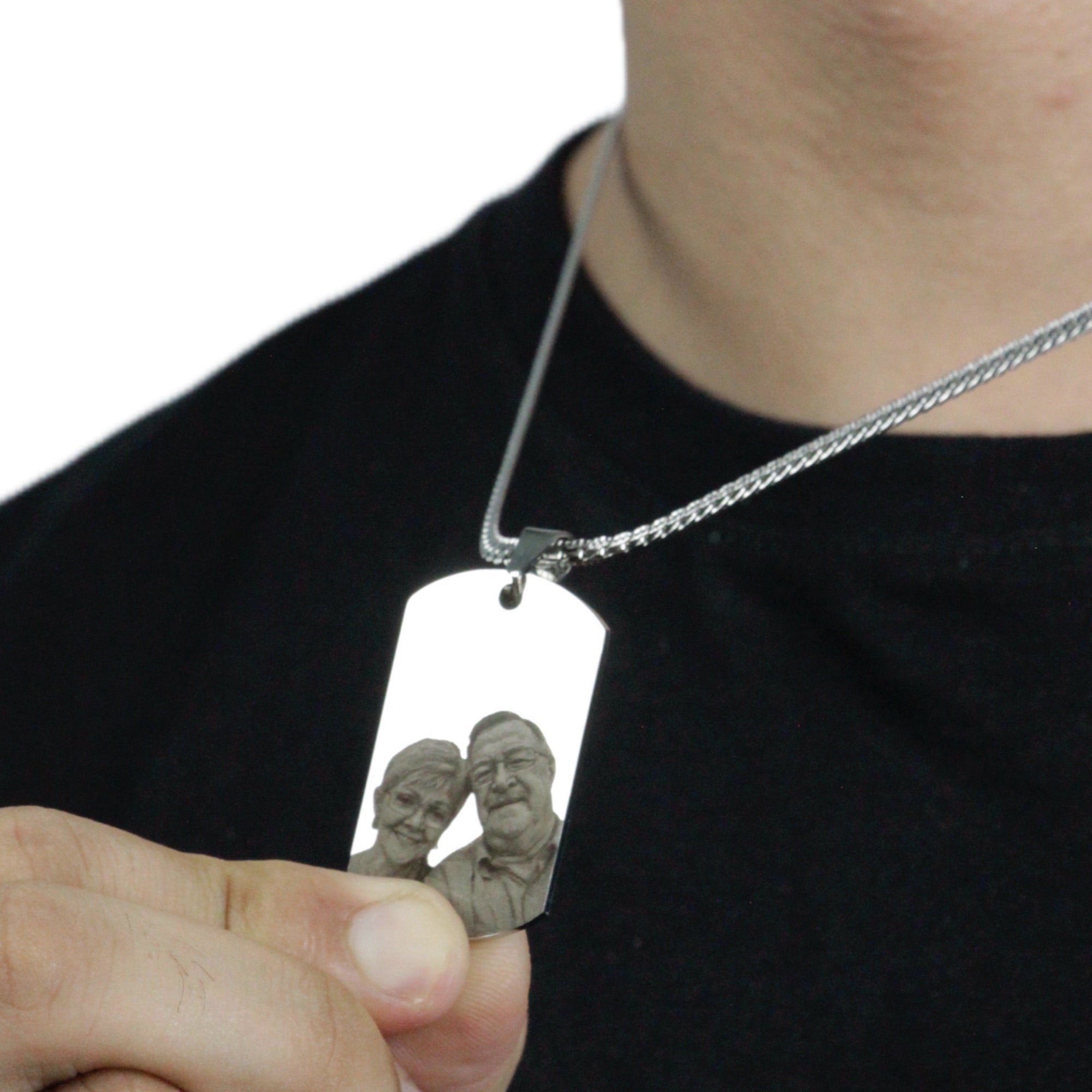 Colar Tag Exército Família Personalizado - Aço Inox Banhado