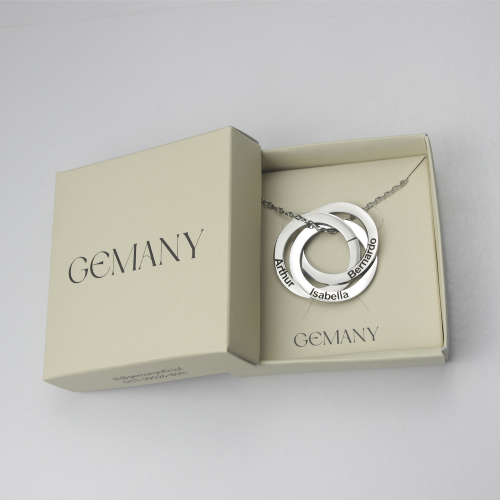 Colar Espiral Personalizado - Aço Inox Banhado