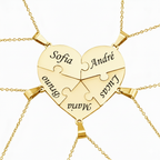 Colar Quebra Cabeça Personalizado - Aço Inox Banhado