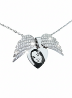 Colar Asas de Anjo Personalizado com Foto - Aço Inox Banhado
