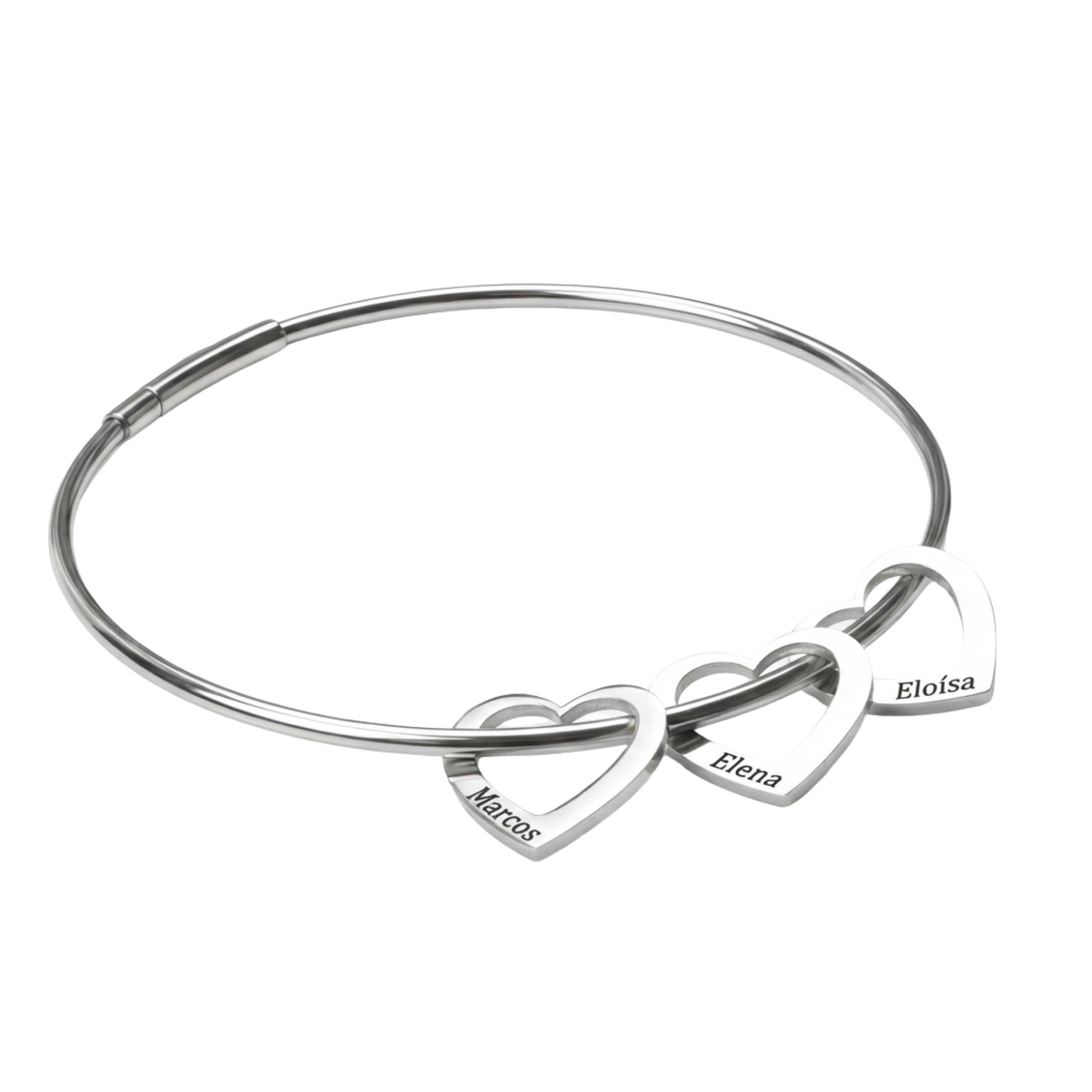 Pulseira Rígida Personalizada - Aço  Inox Banhado