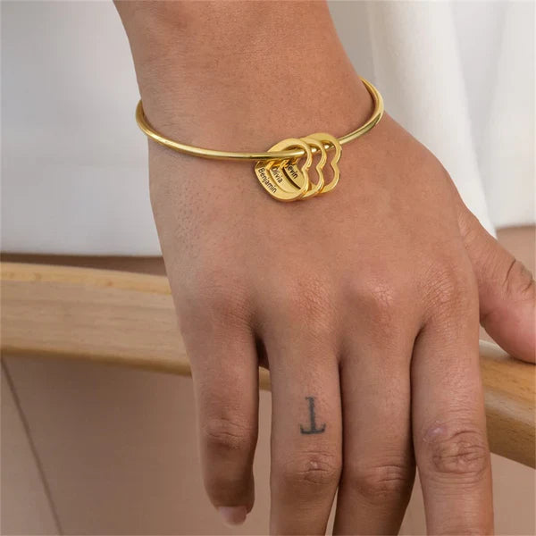 Pulseira Rígida Personalizada - Aço  Inox Banhado