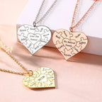 Colar Coração de Mãe Personalizado - Aço Inox Banhado