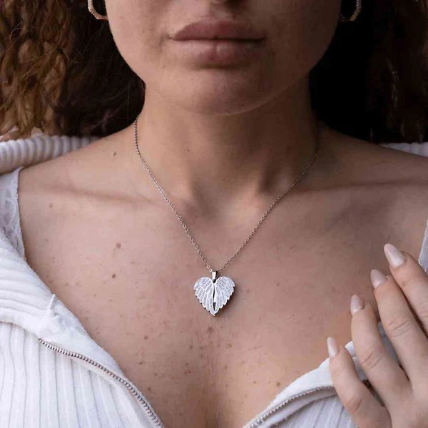 Colar Asas de Anjo Meus Pais Personalizado - Aço Inox Banhado