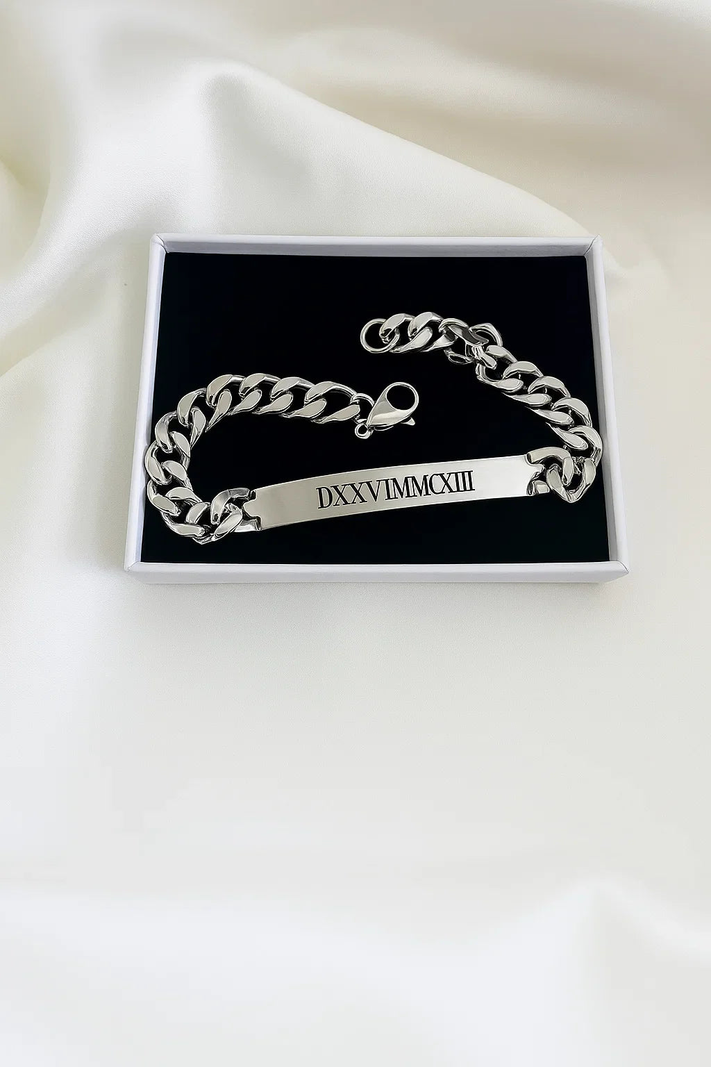 Par de Pulseiras Personalizadas de Casal Aço Inox